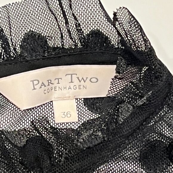 Part Two Polka-dot Lace Mini Dress, Black, 8 - Picture 2 of 10